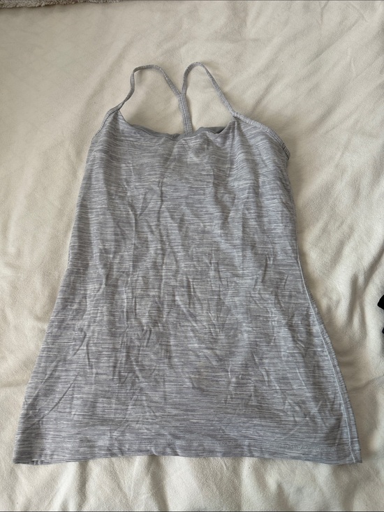 lululemon athletica Tops - lululemon athletica Heathered Light Gray Strappy Tank